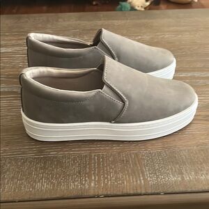 Gray Slip-On Women's Shoes